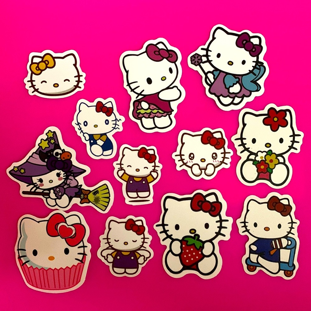 12 Sanrio Hello Kitty Waterproof Stickers
